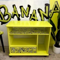 Anni's Art and Living-Banana-Kommode-Tv-Möbel-Rollkästchen-Unikat-Interiordesing-Upcycling-Wien