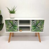 Anni's Art and Living-TV Kommode-Sideboard-Jungle-Möbel-Upcycling-Wien-Interiordesign-nachhaltig-Designmöbel