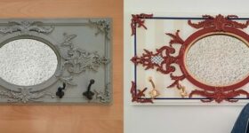 Anni's Art and Living-Barock-Garderobe-Ornament-Upcycling-Wien-Interiordesign-Kunsthandwerk-bunte Möbel-Wohnaccessoires-vorher-nachher