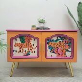 Anni's Art and Living_Leoparden_Kommode_Kästchen_Upcycling_Wien_Interiordesign_Designmöbel_Möbelunikat_Anni Mori_Möbel